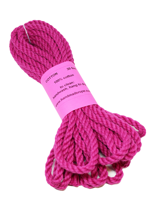 Handmade Cotton Bondage Rope Hot Pink - Come As You Are