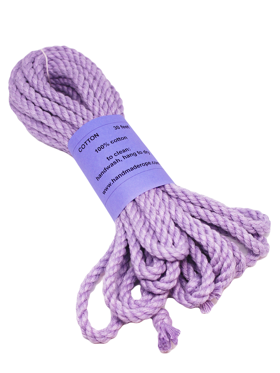 Handmade Cotton Bondage Rope Lavender - Come As You Are