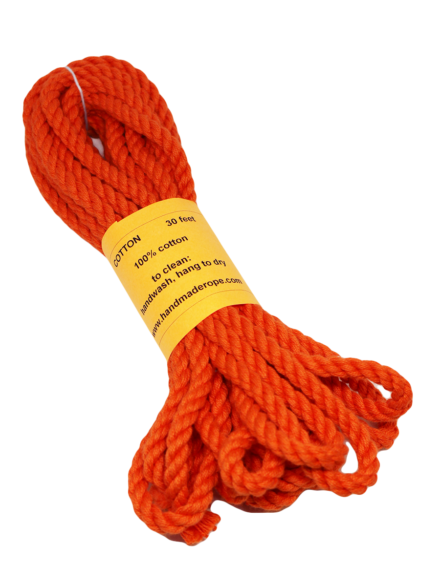 Handmade Cotton Bondage Rope Orange - Come As You Are