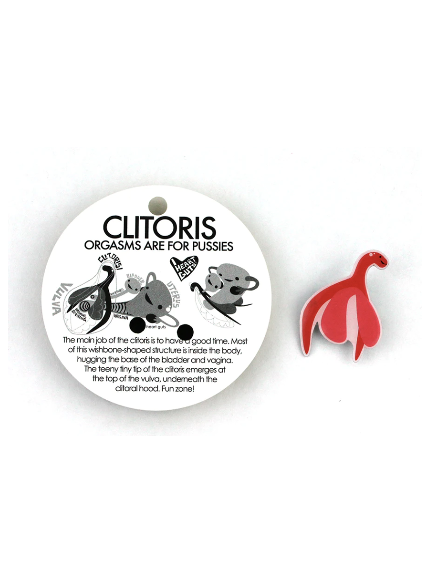 I Heart Guts Clitoris Pin Info Card