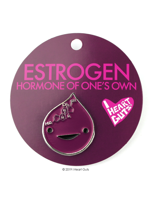 I Heart Guts Estrogen Pin