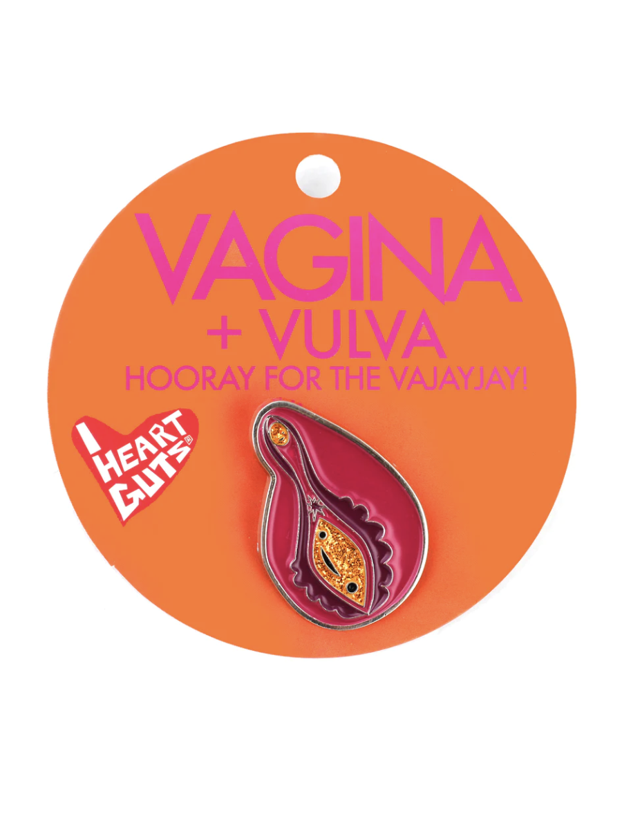 I Heart Guts Vagina & Vulva Pin