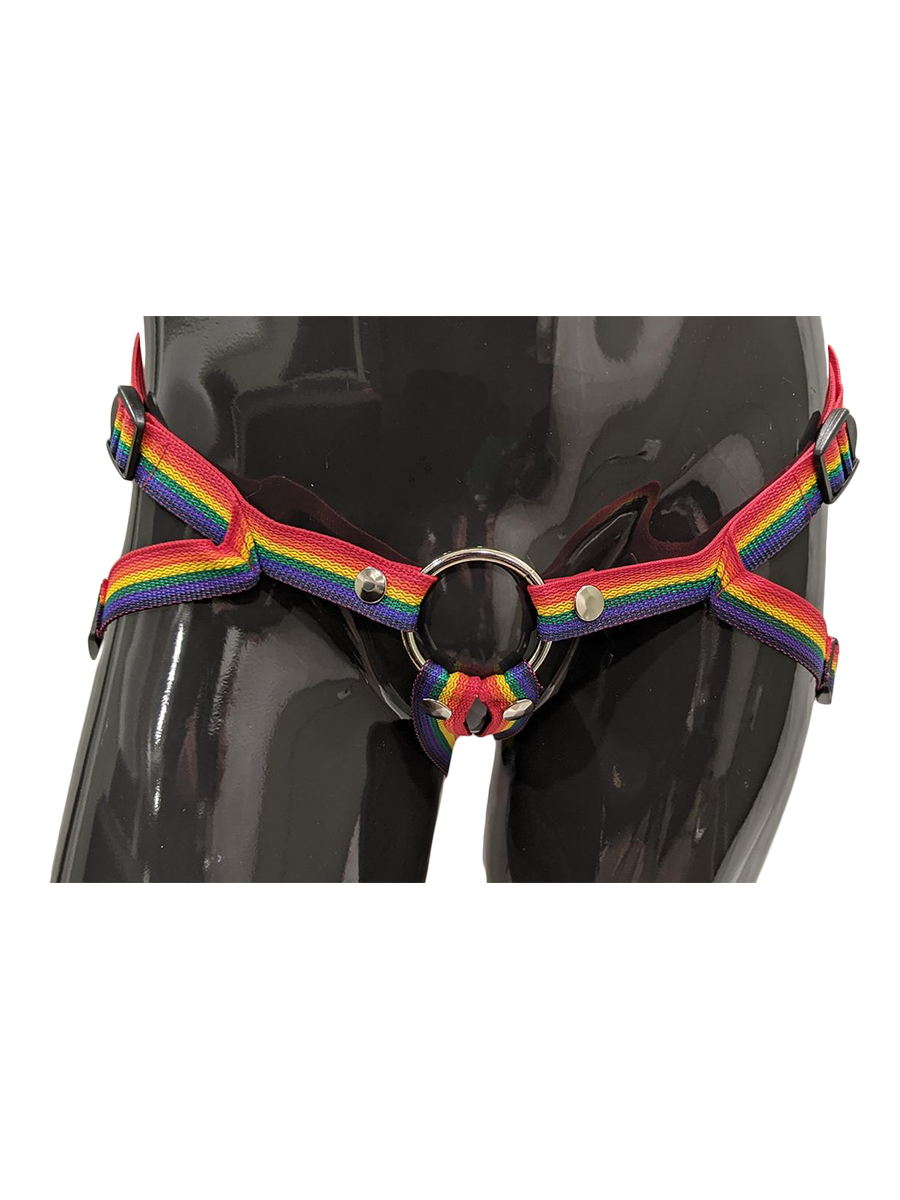 Inclusion Nylon Strap-On Harness in Rainbow - Come As You Are