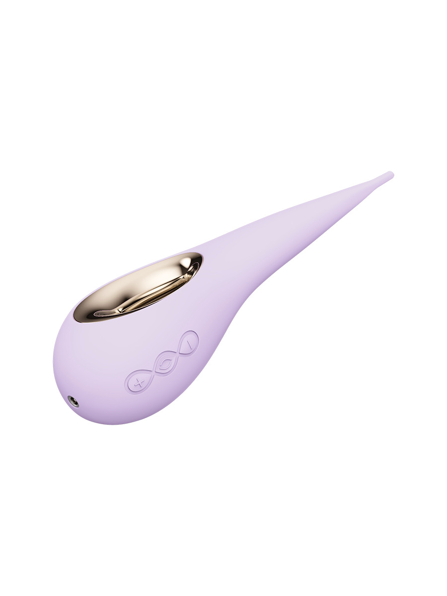 LELO Dot Vibrator in lilac on side