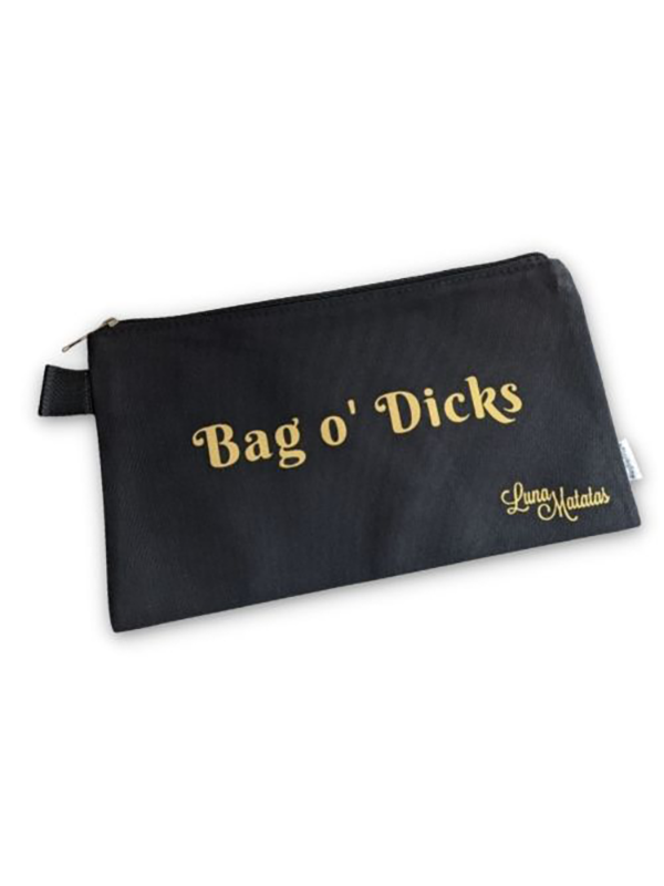 Luna Matatas Toy Bag: Bag o' Dicks - Black bag, gold writing