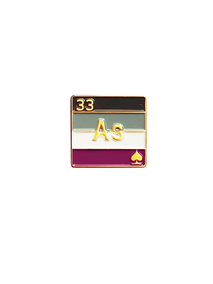 Queer Chemistry Asexual Pin Detail