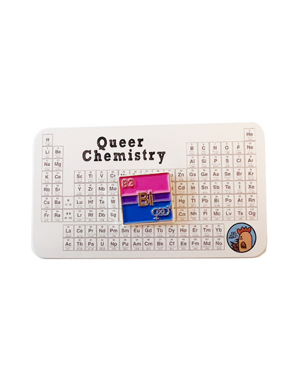 Queer Chemistry Bi Pin on Card