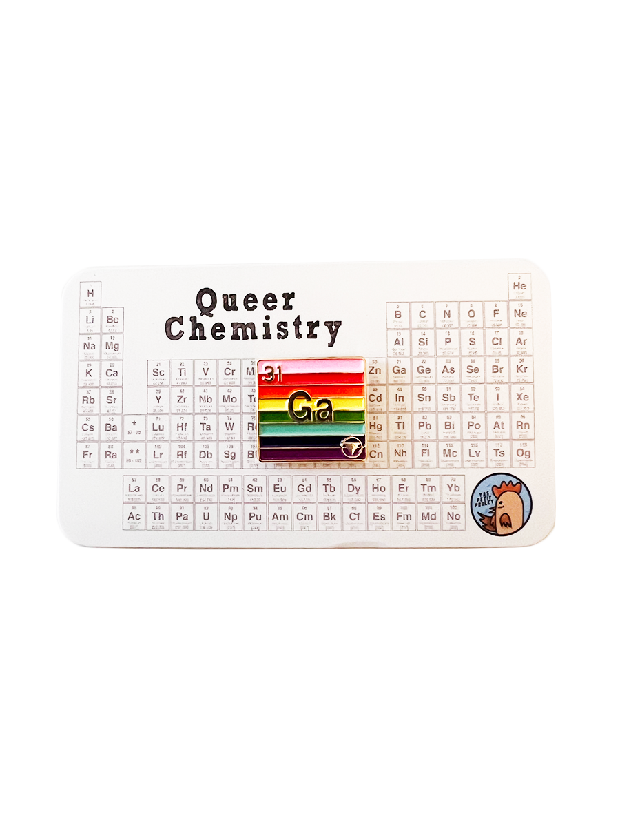 Queer Chemistry Gay Pin on Card