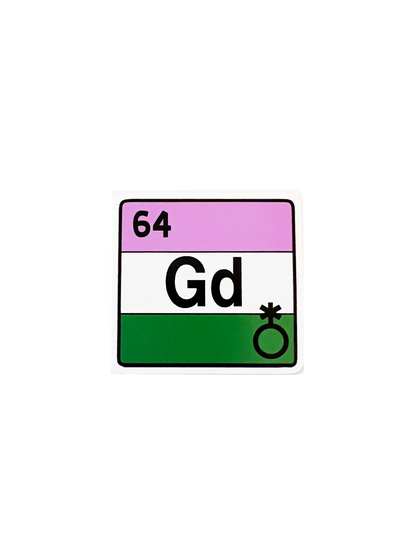 Queer Chemistry Genderqueer Sticker
