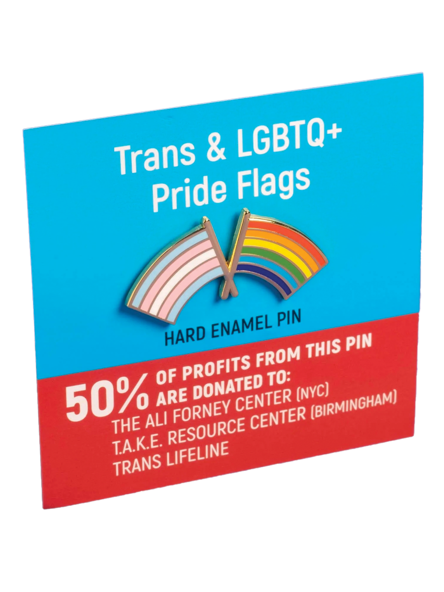 Trans & LGBTQ+ Pride Flags Pin with Packaging
