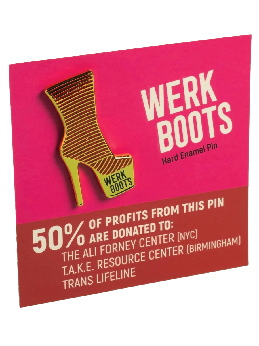 Werk Boots Pin with Packaging